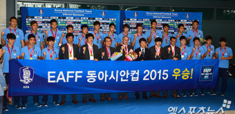 남자축구대표팀 '7년만에 동아시안컵 우승'[포토]