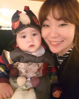 [해시태그] 정주리, 벤틀리 돌잔치 인증샷…