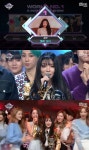 [종합] 벌써 2관왕 청하, 벌써 12시로 엠카 첫 1위…에이핑크·우주소녀 컴백