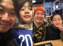 하하, 아들 드림이와 똑닮은 투샷 완전 아빠 판박이 [in스타]