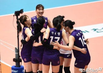 흥국생명 '3:0으로 현대건설 완파'[포토]