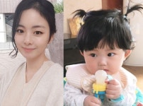 한지우 딸, 갈수록 엄마 쏙 닮아가는 미모…머리숱도 '풍성' [★해시태그]