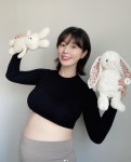 임신 7개월 나비, 벌써 선명한 D라인 육아템 귀여워 [★해시태그]