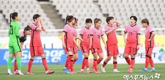 여자축구 국가대표팀 '1:2로 아쉬운 패배'[포토]