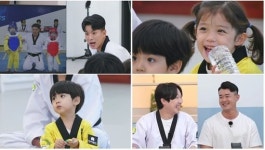 하하 막내딸 송이, 세 살인데 무릎찍기 (병아리하이킥)