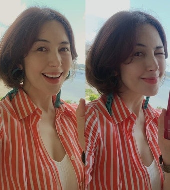 '이병헌 동생' 이지안, 캐비어 바르는 '45세 돌싱'…