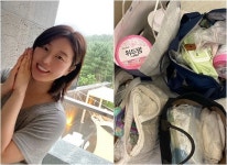 나비, 출산 후 떠난 휴가 짐이 이삿짐 수준…여행 와서도 육아