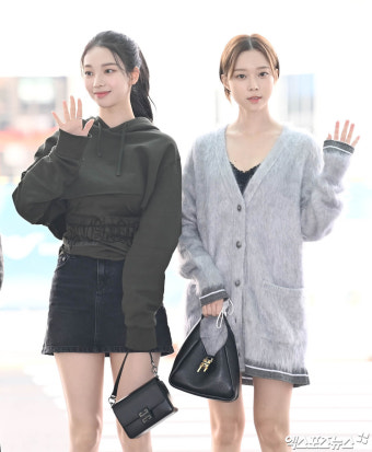 에스파 카리나-윈터, 앵클부츠로 완성한 공항패션[엑's HD화보]