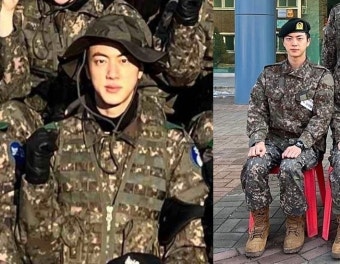 방탄소년단 진, 중대장 훈련병→신교대 조교…늠름한 육군 현역 [종합]
