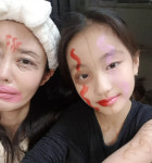 이지현, 딸과 얼굴에 무슨 짓…子도 '깜짝' 놀란 비주얼