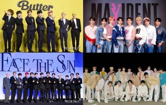 음반 강한 男아이돌, BTS·세븐틴·NCT·스키즈 '팬덤 경쟁'  [써클차트 뮤직 어워즈②]