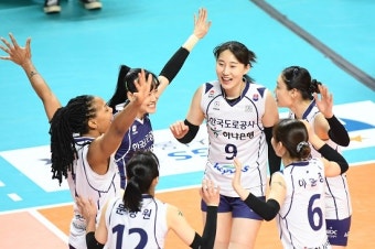 '봄배구는 PO부터!' 도로공사, GS칼텍스 꺾고 KGC까지 울렸다 [장충:스코어]