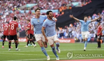 '귄도안 멀티골' 맨시티, 맨유 2-1로 누르고 FA컵 우승…PL 이어 2관왕 달성→트레블에도 '성큼' [FA컵 결승 리뷰]