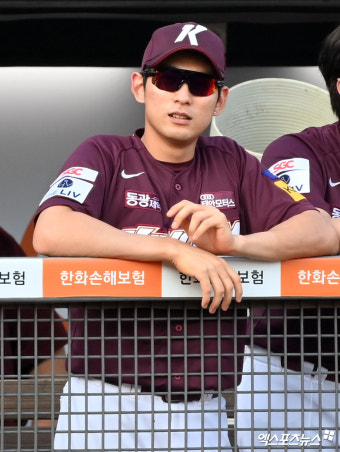 이정후 '허벅지 통증으로 휴식'[포토]