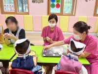 김하늘, 성가정입양원 보육 봉사…추석 연휴에도 계속된 선한 영향력