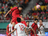 김민재 선취골은 헤딩으로[포토]