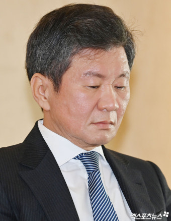 정몽규 대한축구협회장 '아시안컵 대표팀 내분, 고민 가득'[포토]