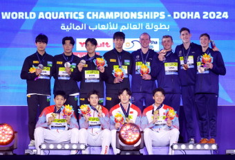 한국 수영 또 쾌거! 세계수영 男 계영 800m 은메달…