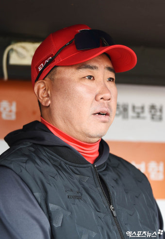 이범호 감독 '한화와의 시범경기 앞두고'[포토]