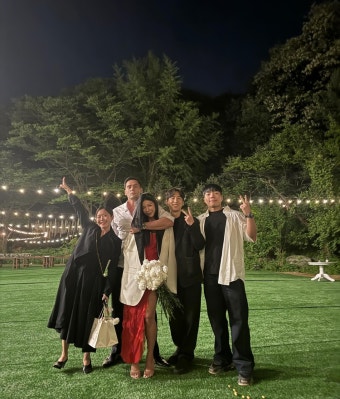 줄리엔강제이제이, 화려한 야외 결혼식 파티 