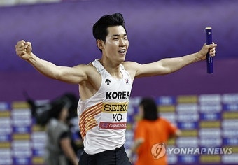 남자 400m 계주, 세계육상릴레이선수권서 '한국신기록'…패자부활전서 세계선수권행 도전