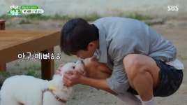 임영웅, 반려견 시월이 앞 '아빠' 모드...