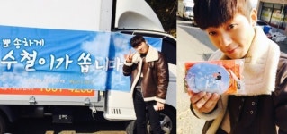 틴탑 창조 팬클럽, 드라마 ‘스웨덴 세탁소’ 촬영장에 통 큰 밥차 선물