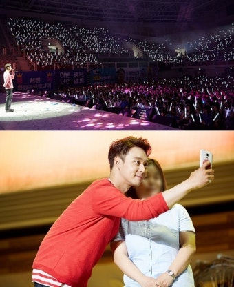 JYJ 박유천, 생일파티 팬미팅서 8천 팬과 만났다 '특급 팬서비스' 선사