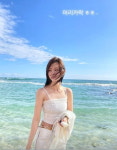 두산家 며느리 조수애, 해변마저 기죽이는 청순미모...애엄마 맞어?[TEN★]