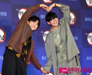 시모노 히로-하나에 나츠키, 귀멸의 칼날 성우들 내한...파이팅![TEN포토+]