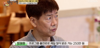 '원조 국민MC' 정재환, 회당 1만8천원 받고 생활고…지금은 대학서 강의한다('백반기행')