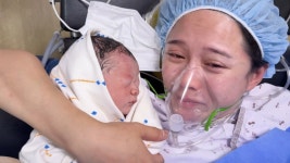남보라, 응급 제왕절개…