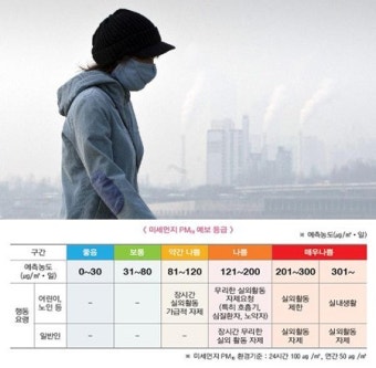 5년만에 최악의 대기 상태…'미세먼지 농도' 구분법은?