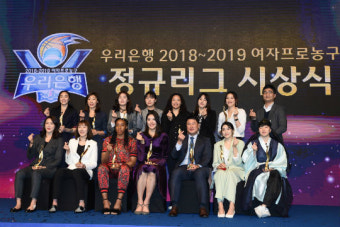 [W시상식] KB스타즈 박지수, MVP 포함 6관왕 ... 신인상은 우리은행 박지현(종합)