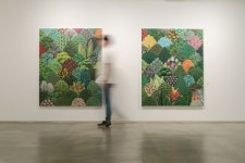 좋은 기운 가득한 격자무늬 숲