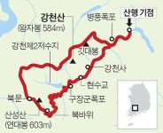 순창 강천산 물든 ‘신호등’ 빨노초 … 단풍 구경 천천히 오시라네요