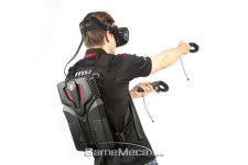 VR과 최고의 조합, MSI 등에 메는 PC VR 원 TGS에 전시