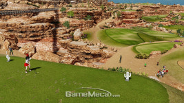 오픈된 9개 홀에서 최대 50명이 함께, 뉴 모두의 골프