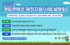 예산 225억 원, 콘진원 게임 제작지원 참가사 모집한다