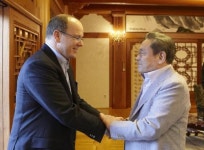 이건희 회장, 모나코 국왕과 만찬