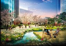 [래미안리오센트] 자연환경 본 뜬 5가지 조경…한강 물결 형상화한 외관 디자인