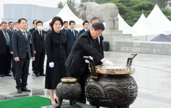 '서해수호의 날' 첫 참석한 文대통령…대북 메시지 없이 '애국심' 강조