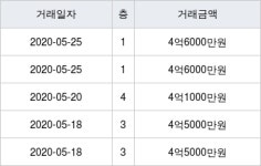 은아 84㎡ 4억6000만원... 역대 최고가