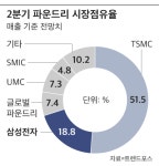 '비메모리 1위' 목표 삼성전자, 파운드리서 TSMC 격차 좁혀