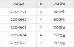 광주 우산동 하남주공2단지 38㎡ 6850만원... 역대 최고가