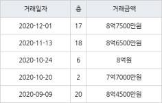 수원 매탄동 매탄위브하늘채 128㎡ 8억7500만원에 거래