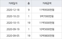 서울 도화동 도화현대홈타운 84㎡ 11억9500만원에 거래