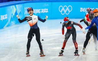 쇼트트랙 황대헌, 남자 1500m 한국 선수단 첫 금메달(종합)