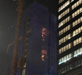 서울 용산구 한강대로 오피스텔 공사현장서 화재