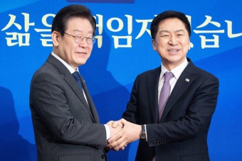 여야 대표 첫 회동…김기현 “격주마다 만나자” 이재명 “정책협의회 만들자”